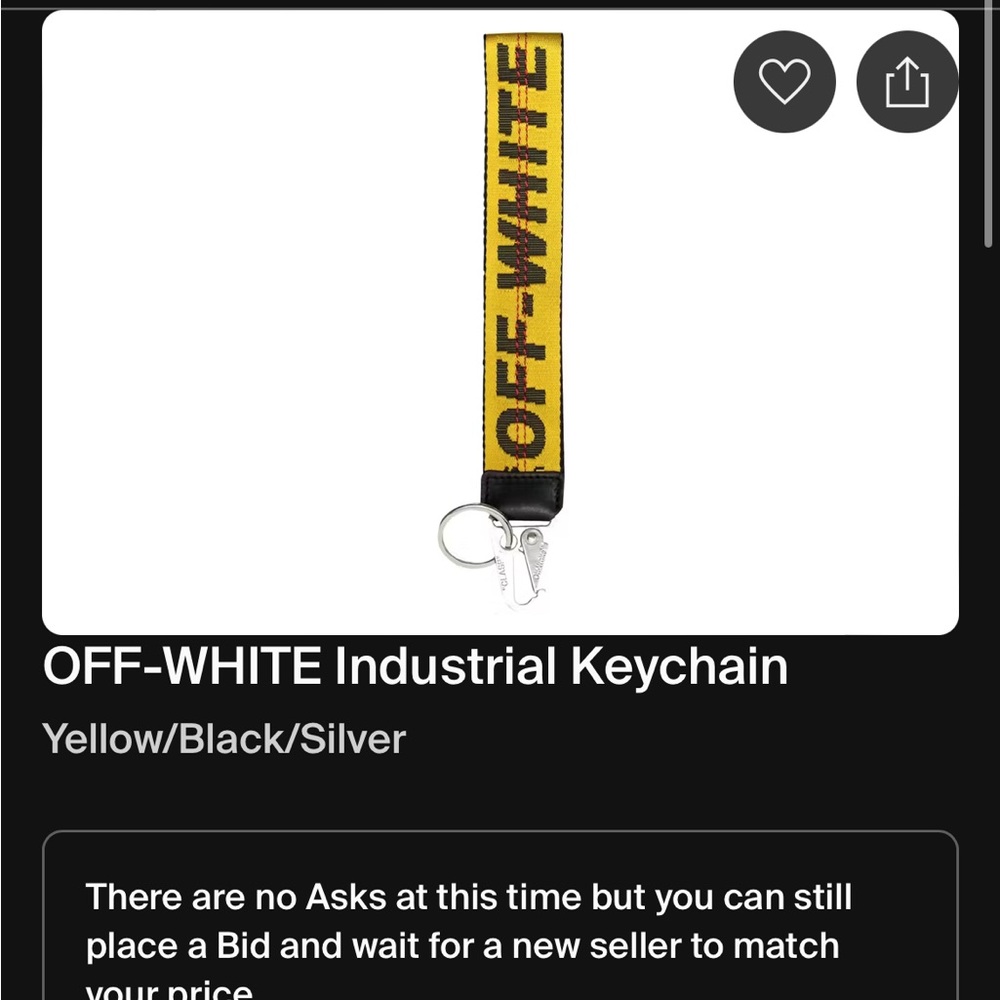 authentic off white keychain